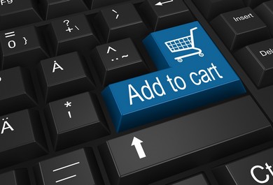 touche de clavier avec un panier